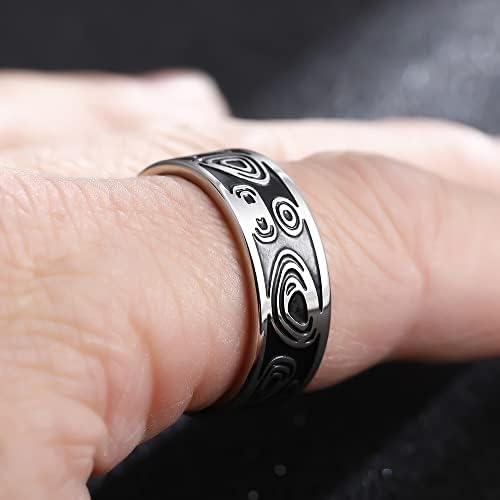Zboro Vintage 316L прстен за мажи и жени никогаш не ја избледуваат моќта среќна мантра прстен-1995 година
