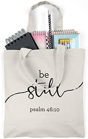 Христијанска религиозна библиска стих платно за еднократна торба за тота - совршена за плажа, намирници, шопинг, чанта за патувања и торба