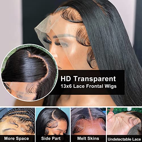 Лангер Коса 13х6 предни перики од чипка човечка коса 180% густина перики без лепак човечка коса претходно откинати перики од