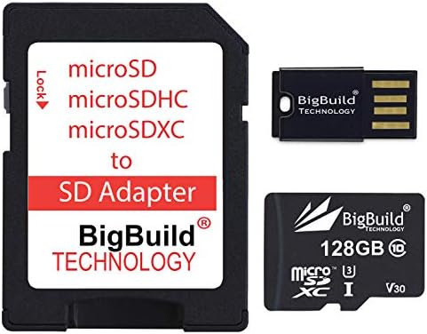 BigBuild Технологија 128gb Ултра Брз 100mb/s U3 Microsdxc Мемориска Картичка За Samsung Galaxy F02s, F12, F22, F41, F42, F52, F62 Мобилен