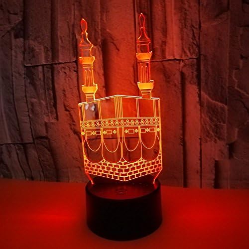 Замокот Модел Ноќ Светлина Играчки 3D Оптичка Илузија Светилка Со Допир &засилувач; Далечински Управувач &засилувач; 16 Бои Менување На Биро Спална Соба Декор За Момч