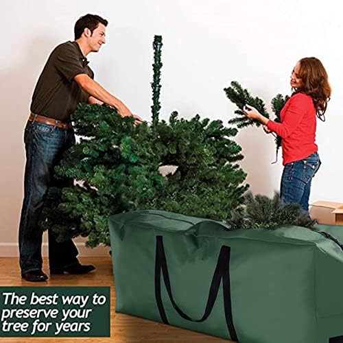 Голема Торба За Складирање Новогодишна Елка, За Лесно Лизгање на Венецот во И Надвор Од Оксфордскиот материјал торба За дрвја Издржливи