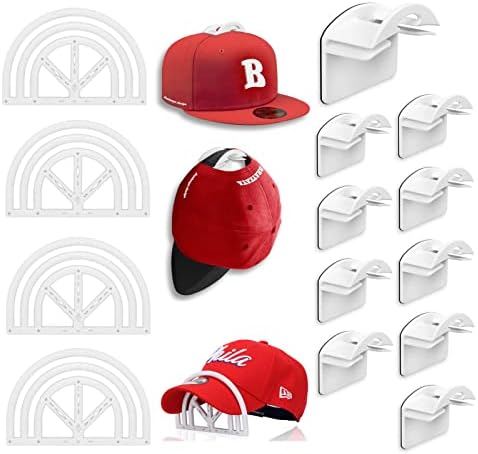Brateaya Hat Hooks for Baseball Caps, без организатор за дупчење капа за wallидови и капачиња за капаче, лесна капа Бил Шапер за бејзбол