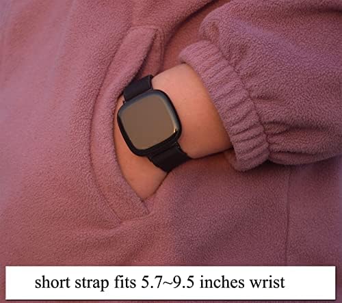 Прилагодлив еластичен опсег на зглобот/опсег на глуждот за компатибилен со Fitbit Sense 2/Fitbit Sense/Fitbit Versa 4/Fitbit Versa 3 Smartwatch, стриптиот опсег за мажи и жени