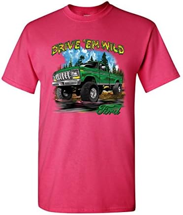 Drive 'em Wild T-Shirt Pickup Trucks F-150 Offroad Mud Ride Mens Tee Burt