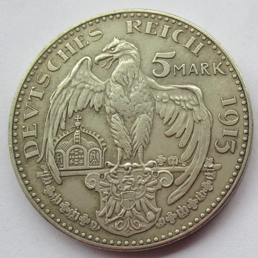 Германски 5 Марк 1913 Странски Реплика Бакар Комеморативна Монета