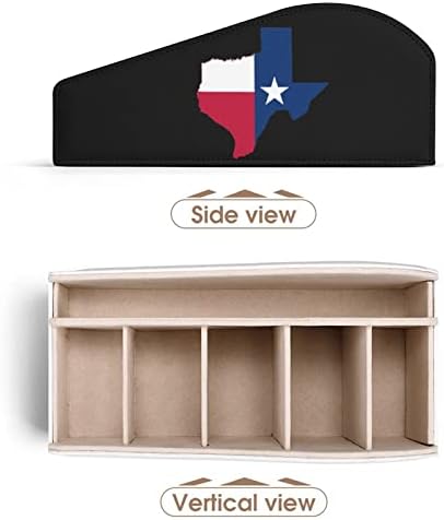 Мапа за знамиња во Тексас ПУ ПУ Кожа Контрола за складирање Мултифункционален организатор на работна површина за далечински држачи за ТВ