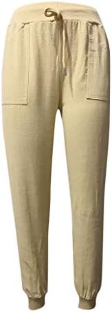 Амикадом панталони за жени лето есенски постелнина графички салон одблесоци bellвонче дно подигачи Панталони тинејџерки 2023 облека мода P8