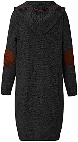 Есенски долг ракав стилски џемпер женски долга работа кул мрежа удобна палто цврста боја памучни дуксери џемпери
