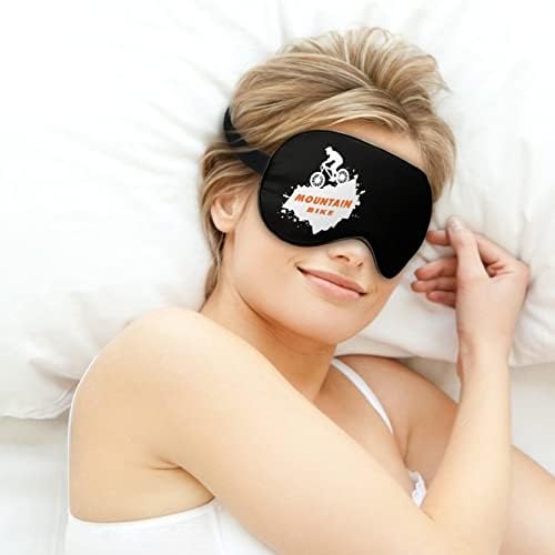 Планински велосипед MTB Blindfold Mask Sleeper Shade Night Shade Cover Eye Прилагодлив каиш со смешна графика за жени мажи со
