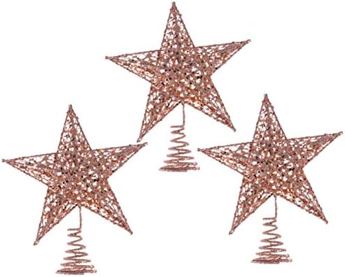 BESPORTBLE Божиќ Декор Божиќ Декор Елка Топперс Ѕвезди Декорација Орнаменти За Дома Затворен Отворен Сјајот Врвот На Дрвото, 3 ПАРЧИЊА,