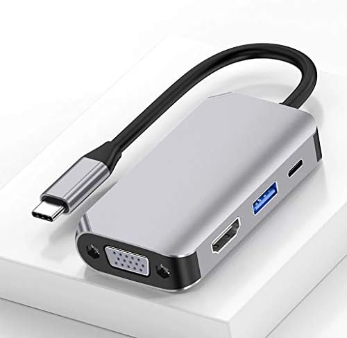 XXXDXDP USB Hub ， Type -C Докинг станица Тип Ц до -компатибилен 4K до VGA USB Splitter центар