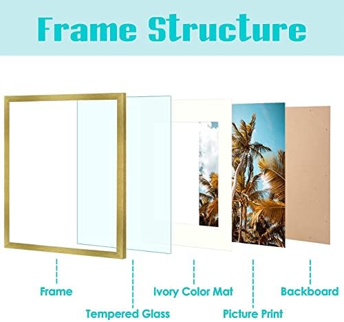Фрамторија, рамка за слика 16x20 со МАТ за 11x14 Слика - - широко обликување со широко стакло со висока дефиниција - Преинсталиран хардвер