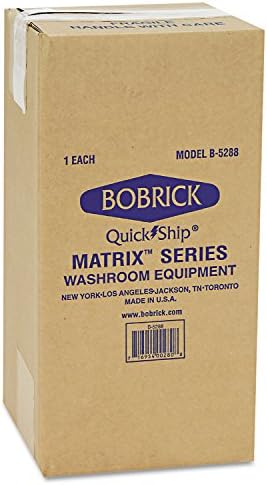 Bobrick 5288 Matrix Series Dispenser со две ролни ткива, 6 1/4W x 6 7/8d x 13 1/2H, сива