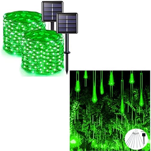 Jmexsuss 2 пакет соларни самовила/соларни метеорски туш светла зелена