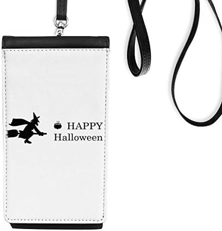 Волшебник среќен дух страв за Ноќта на вештерките телефонски паричник чанта што виси мобилна торбичка црн џеб