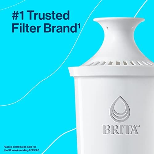 Brita Small 6 чаша филтер за филтрирање на вода со 1 Brita Elite Filter, го намалува 99% од оловото, направено без BPA, бели и стандардни