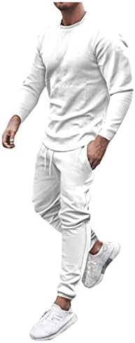 Бадхуб Менс 2 парчиња облека со долги ракави со долги ракави и панталони џогирање на комплети атлетски спортови за спортска облека за