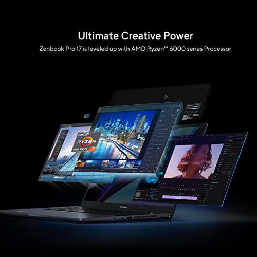 ASUS Zenbook Pro 17 Лаптоп, 17.3 Pantone Потврден Дисплеј, AMD Ryzen 7 6800H ПРОЦЕСОР, AMD Radeon Графика, 8GB RAM МЕМОРИЈА, 512GB