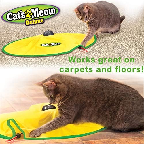 Моторизирана играчка со мачки со мачки, автоматско исклучување од 30 минути, поставки од 3 брзини, играчката на која вашата мачка не може да одолее