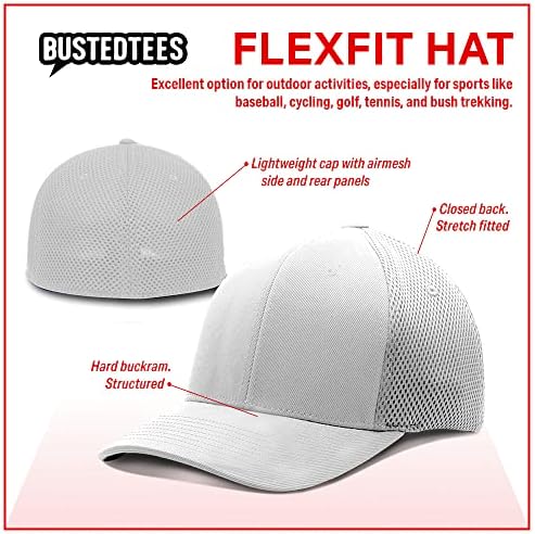 Bustedtees XRP лого FlexFit капа за секојдневно носење - Бејзбол капа за мажи жени што дишат флексибилно се вклопуваат со капачето