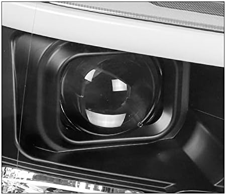 ZMAUTOPARTS LED Цевка Проектор Фарови Црна w/6 Бела DRL Компатибилен со 2015-2017 Форд Ф-150 [Вграден ВО LED]