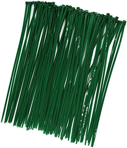 4 инчи 3мм темно зелена најлонска градина кабел Познати врски самостојно заклучување на кабелски врски со вртење на врски, вратоврска со повеќенаменски