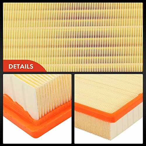 A-Premium 2-PC Engine Air Filter Compatible with BMW E60 F10 525i, 525xi, 528i, 528i xDrive, 528xi, 530i, 530xi, 545i, Z4, 2004-2011, 2.5L 3.0L 3.2L, Flexible Panel, Replace# 13717521033