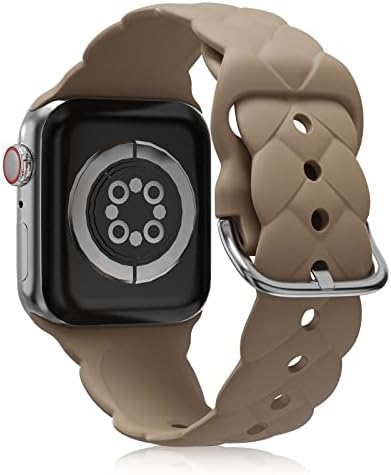 Компатибилен со Apple Watch Band 38mm 40mm 41mm 42mm 44mm 45mm 49mm, силиконски мек дише за замена на лентата за замена на зглобот на зглобот за iWatch Ultra серија 8/7/6/5/4/2/1/SE, скала на сирена ска