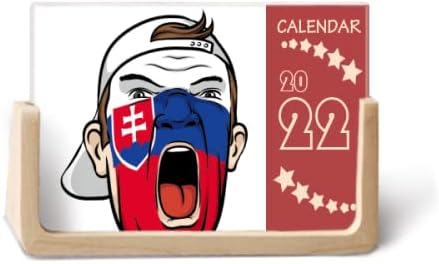 Словачко Знаме Сликарство На Лицето Шминка Капа 2022 Биро Календар Планер 12 Месец