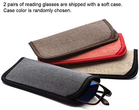 МИДИ Очила За Читање Пакет За Мажи 2 Пара Стилски Сини Светлосни Блокирачки Очила За Читање Со Мека Кутија