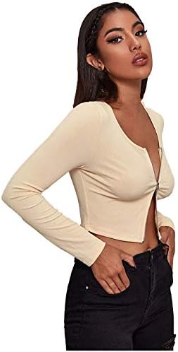 Womenените секси џемпер за култури тинејџерки Y2K zip up-down cardigan v вратот пулвер кошула мода јуниори плетени долги ракави врвни