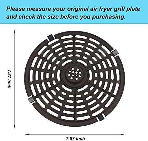Замена на тава за замена на воздухот, фит за моќност CHECKMAN 3.7 QT Air Fryers, нелеплива тава за пржење, безбедна машина за миење садови - 7,87 во
