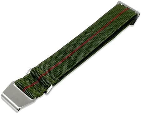 Хаикингс 20мм маслиново зелена црвена воена падобранска лента за часовници Венфенг1991
