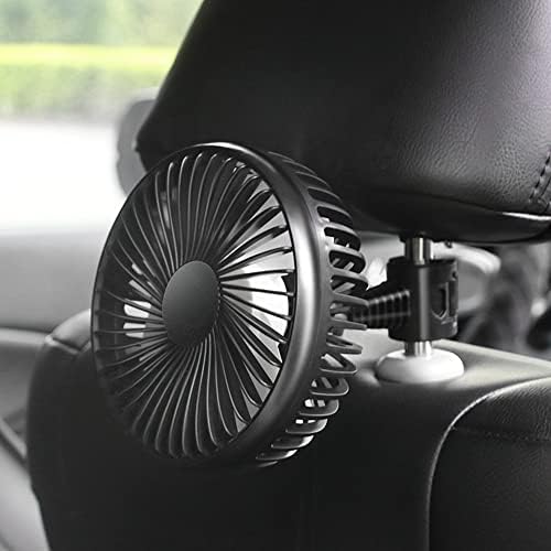 Вентилатор За Автомобил за Ладење рилоер, Универзален Вентилатор За Потпирач За Глава На Седиште За Автомобил 360°, USB Приклучок