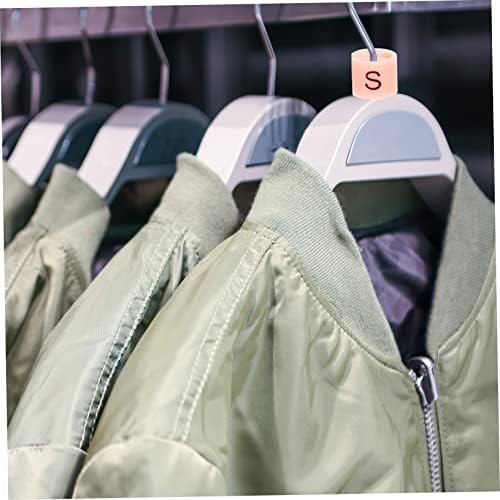 Hanabass 200pcs облека за облека со големина на токи етикети со жица за жици обоени јазичиња облека облека за закачалка големина