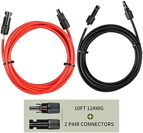 HQST Продолжен Кабел За Соларен Панел 10 Стапки 12awg Со Женски И Машки Конектор Соларен Панел Адаптер Комплет Алатка