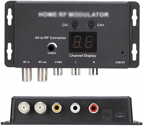 XXXDXDP UHF ТВ -врска модулатор AV до RF конвертор IR Extender со 21 канален дисплеј PAL/NTSC Опционално пластично црно