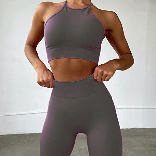 CZDYUF Јога постави лесни спортски костуми за спортска облека две парчиња жени фитнес женска облека тренингот за жени Tranksuit