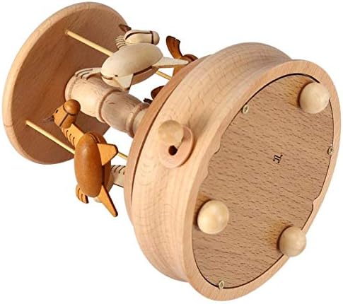 FBVCDX дрвена ретро музичка кутија рингишпил во форма на дрвена домашна декорација
