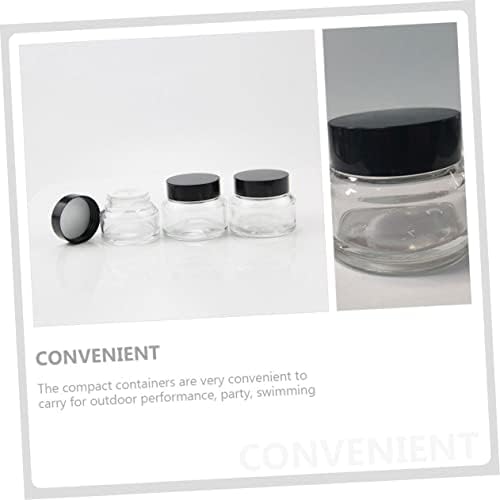 Fomiyes 10 парчиња крем тегла за крем за шминка, чиста контејнер со контејнери, контејнери за стакло од терариум за течности мали