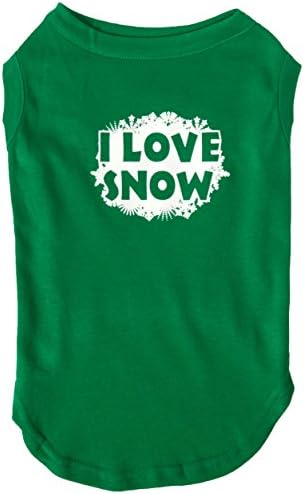 Производи за миленичиња Мираж 16-инчи сакам кошули за печатење на снежен екран за домашни миленици, X-large, Emerald Green