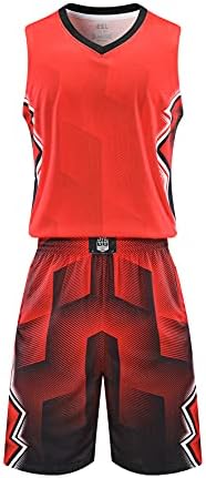 Униформа на кошаркарската маичка и шорцеви за машка машка униформа со џебови за униформа на спортска облека