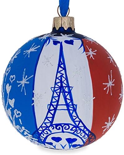 Ајфеловата кула, Париз, Божиќниот украс на Франција стаклена топка 3,25 инчи