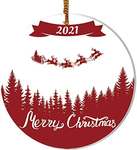 2021 Божиќни украси за акрилни подароци за елки за елки, хонорари на Божиќ, чиста и распространета украс за украси за дома, дневна соба и домашна забава