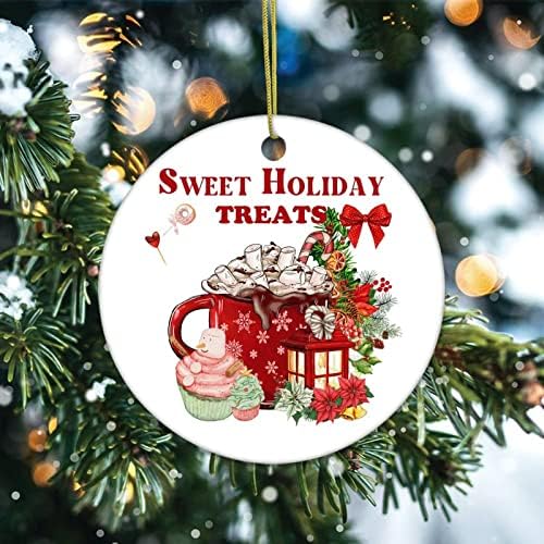 Божиќни украси за чување топло какао бар керамички украс подароци украси новогодишно дрво виси украси сувенири за одмор