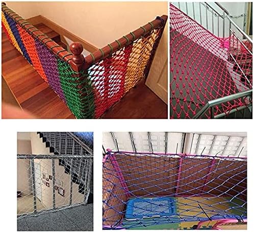 Happligny Stair Fence Plence Balcon Protective Net, игралиште занишани искачувања нето растителни шини за оградување, мрежа на