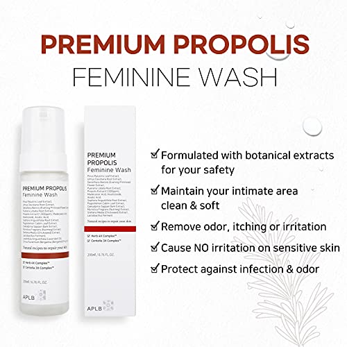 APLB Premium Propolis inенски миење 6.76fl.oz / избалансирано нежно чистење интимно миење, pH-балансиран