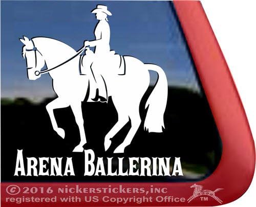 Арена балерина | NickerStickers® Западен фустан Винил прозорец четвртина приколка за коњи за автоматска декорална налепница