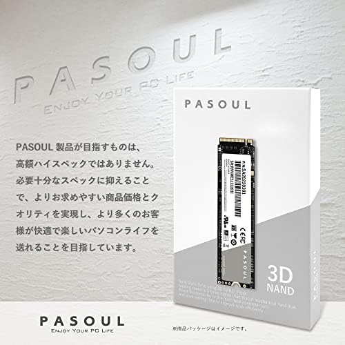 PASOUL SSD 512GB SATA M.2 2280 6GB/S во согласност со 3D TLC MAX Прочитајте 530MB/s Напишете 500MB PAM2280M2-512